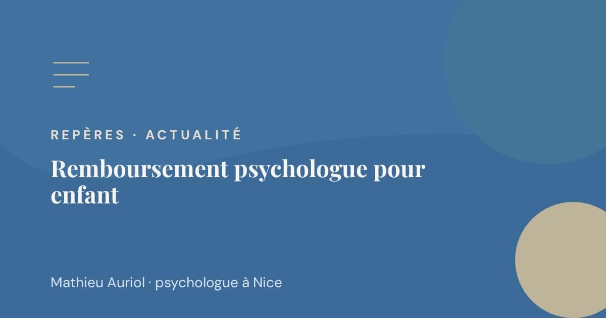 Remboursement Psychologue pour Enfant