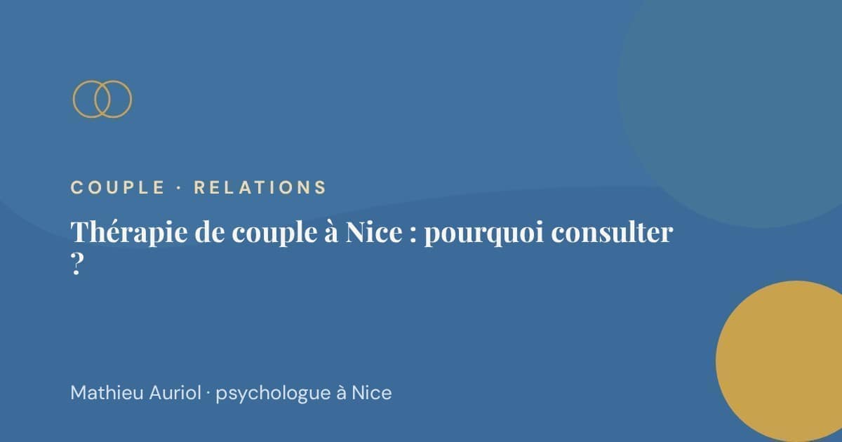 Trouver un thérapeute de couple à Nice